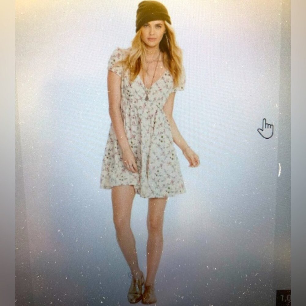RALPH LOREN DENIM AND SUPPLY FLORAL BUTTONS DOWN BABY DOLL DRESS SIZE LARGE